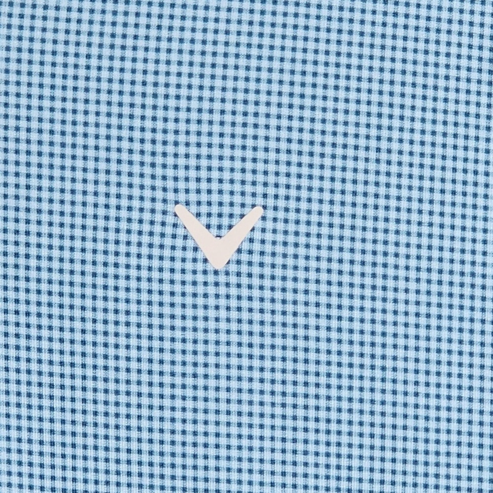 Callaway Opti-Dri Polo‎ Shirt Mens XL Blue Micro Check Golf Performance - Picture 2 of 10